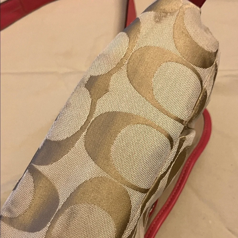 Coach Beige and Pink Crossbody Bag